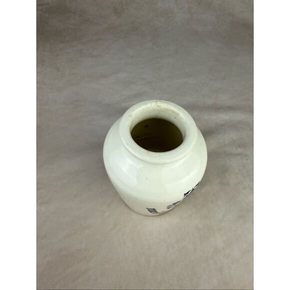 Antique French Ceramic De Dijon Grey Poupon Jar Sarreguemines Pottery 3.5" - Picture 8 of 8